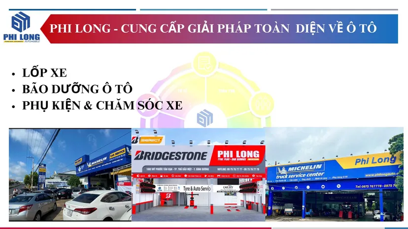 Banner cửa hàng Phi Long Auto. 