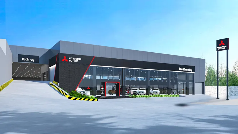 Banner cửa hàng MITSUBISHI LÂM ĐỒNG - UCAR 
