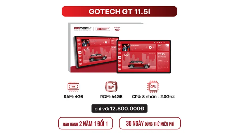 Hình ảnh xe  MÀN HÌNH Ô TÔ THÔNG MINH GOTECH GT11.5I
