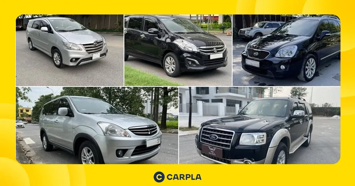 Xe ô tô 7 chỗ cũ giá 300 triệu: Kinh nghiệm chọn mua, tham khảo mẫu xe phù hợp