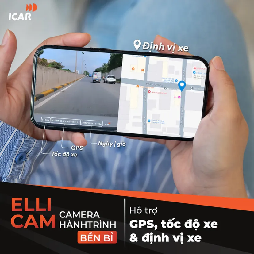 Hình ảnh xe Camera hành trình ICAR Ellicam A650S