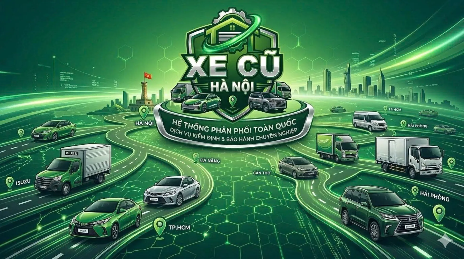 Banner cửa hàng Xe cũ Hà Nội