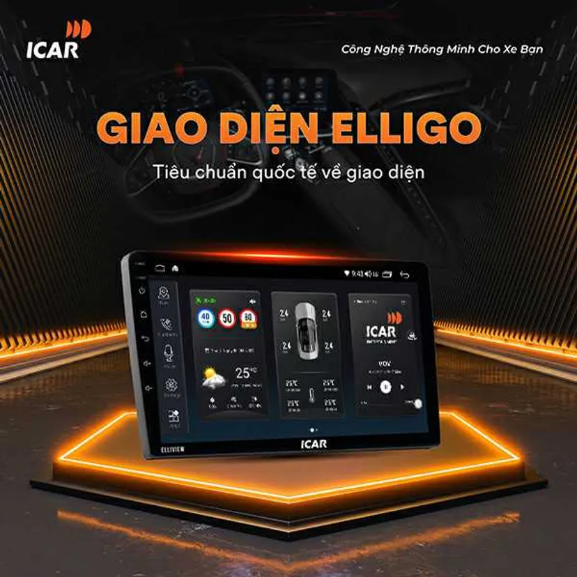 Hình ảnh xe Thiết bị dẫn đường ICAR Android Elliview UE Lite 6