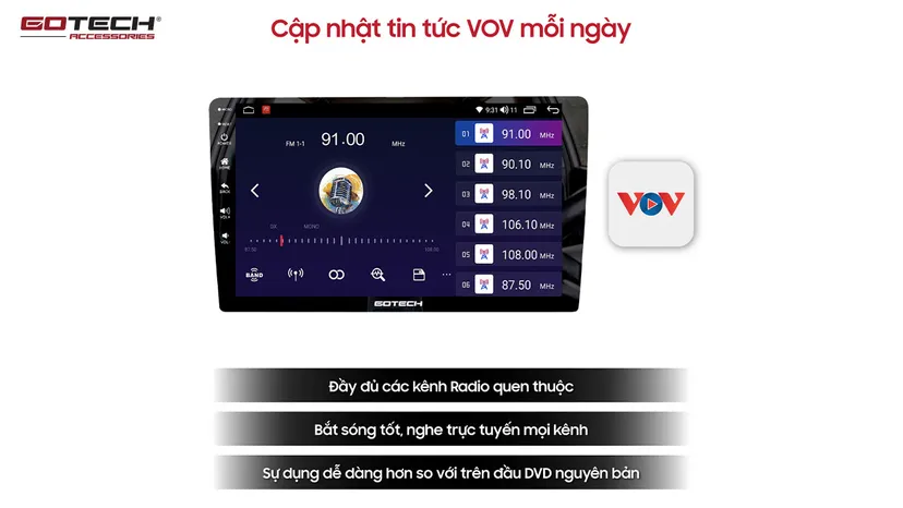 Hình ảnh xe  Màn hình ô tô thông minh GOTECH GTS4