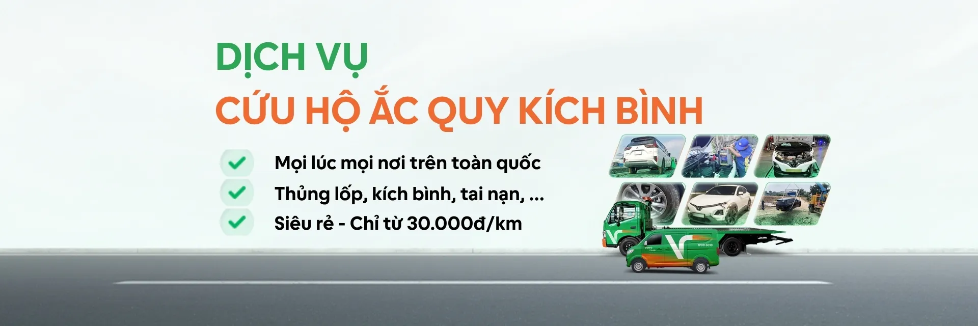 Banner cứu hộ khu vực Cứu hộ ắc quy kích bình