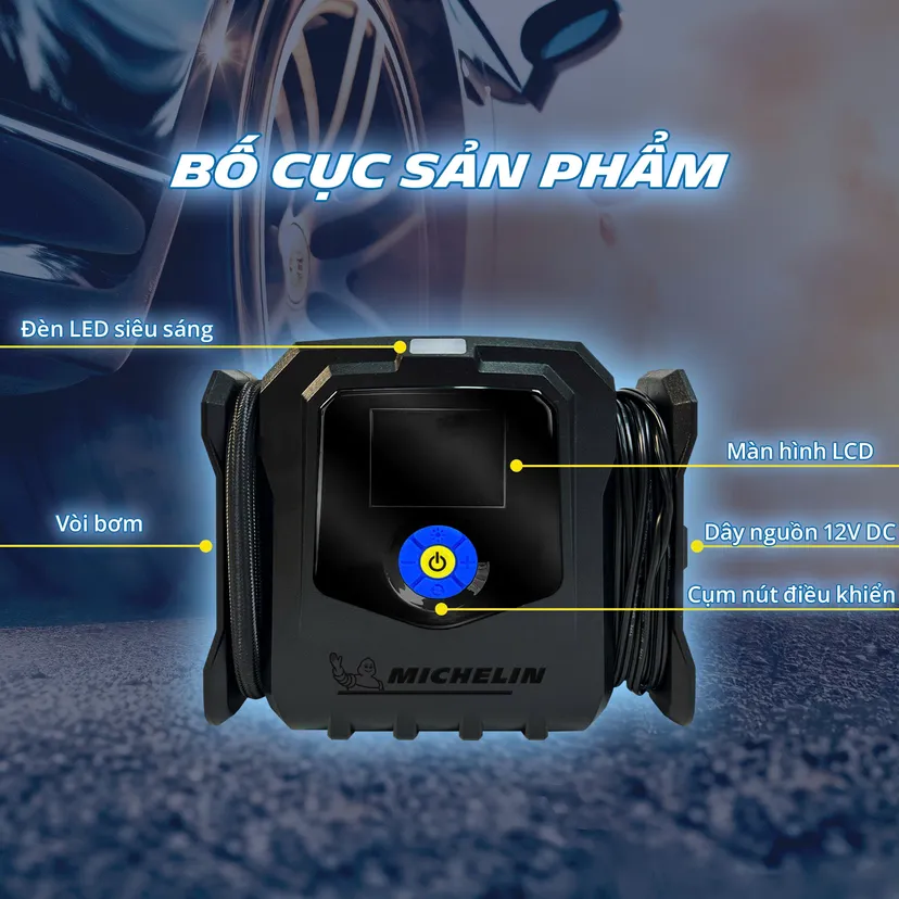 Hình ảnh xe Bơm Lốp Không Dây Michein 2567