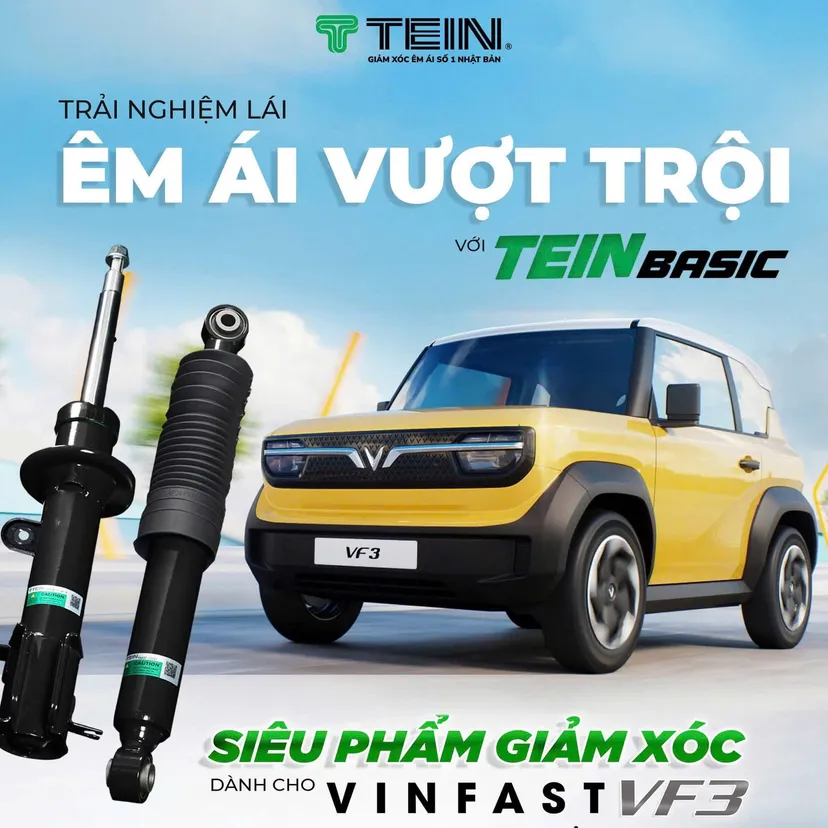 Hình ảnh xe 🚗 TRẢI NGHIỆM LÁI ÊM ÁI VƯỢT TRỘI CHO VINFAST VF3 🚗 GIẢM XÓC TEIN BASIC - SỐ 1 NHẬT BẢN