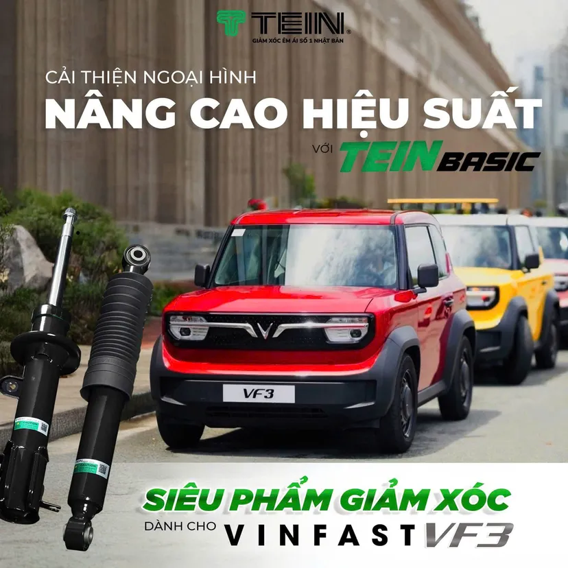 Hình ảnh xe 🚗 TRẢI NGHIỆM LÁI ÊM ÁI VƯỢT TRỘI CHO VINFAST VF3 🚗 GIẢM XÓC TEIN BASIC - SỐ 1 NHẬT BẢN