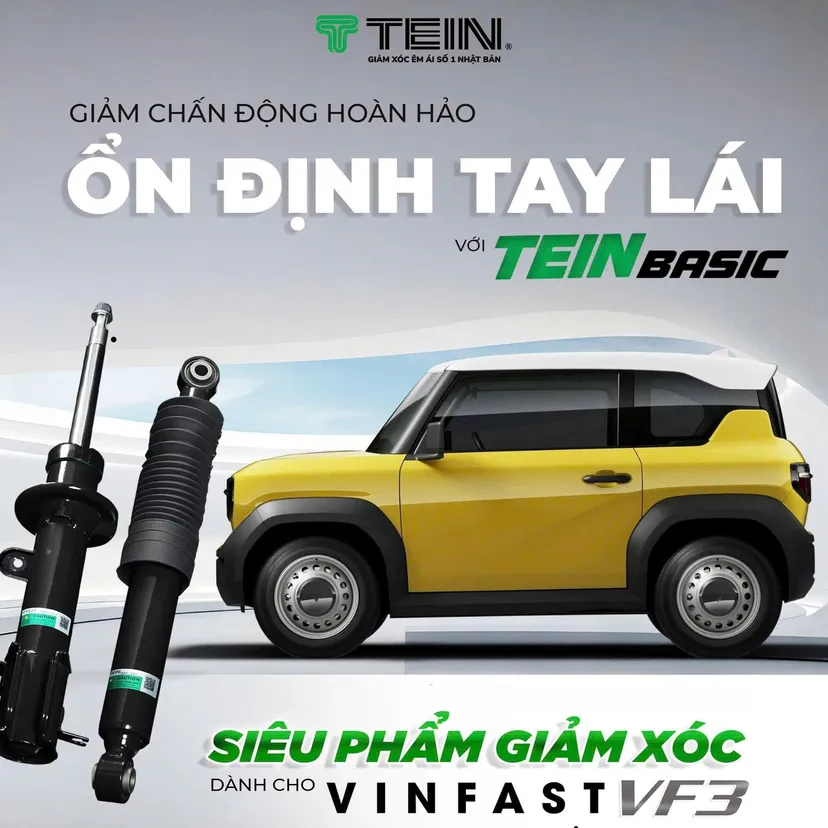 Hình ảnh xe 🚗 TRẢI NGHIỆM LÁI ÊM ÁI VƯỢT TRỘI CHO VINFAST VF3 🚗 GIẢM XÓC TEIN BASIC - SỐ 1 NHẬT BẢN